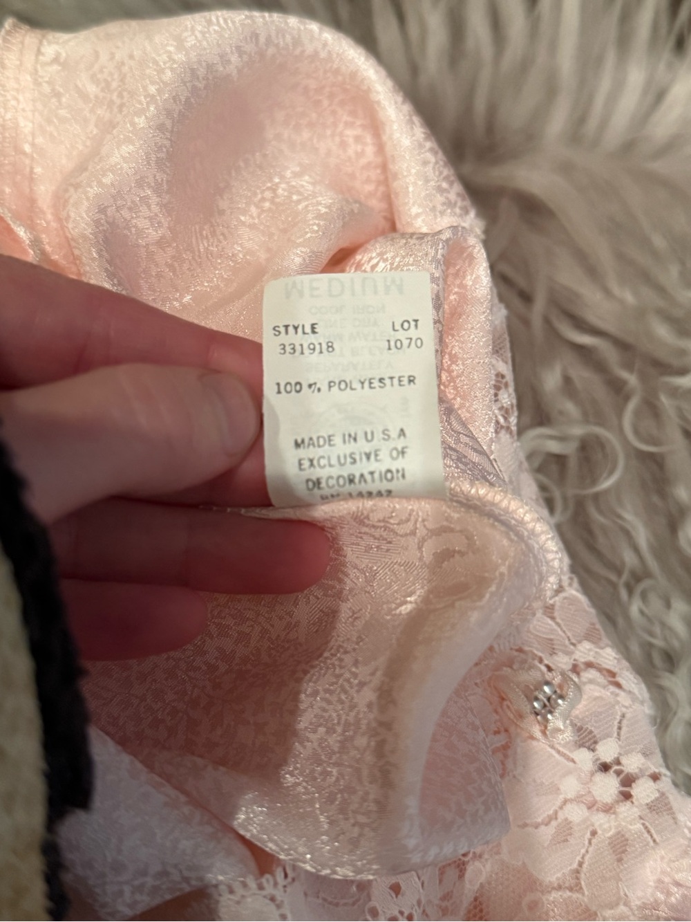 CHRISTIAN DIOR Vintage Lace Trim Pink Nightgown Lingerie Slip Dress Négligée M - Picture 16 of 16